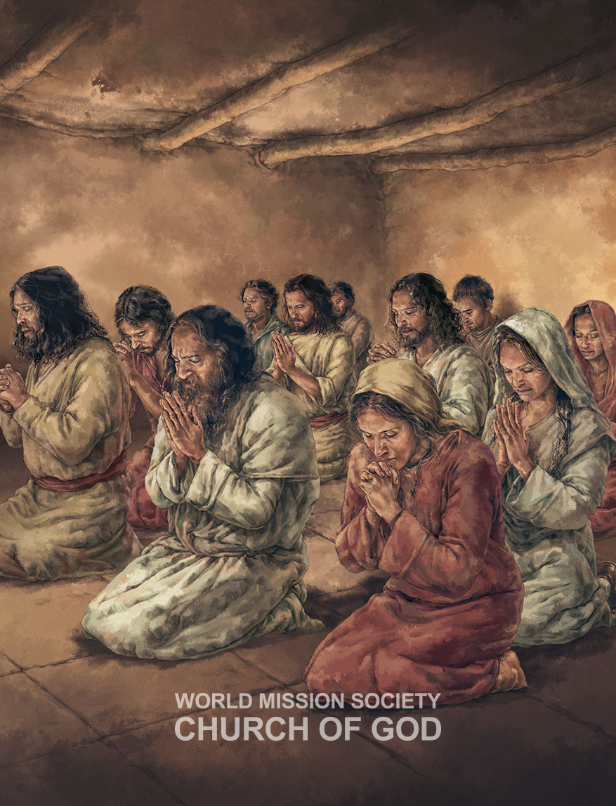 오순절을 지키는 초대교회 성도들