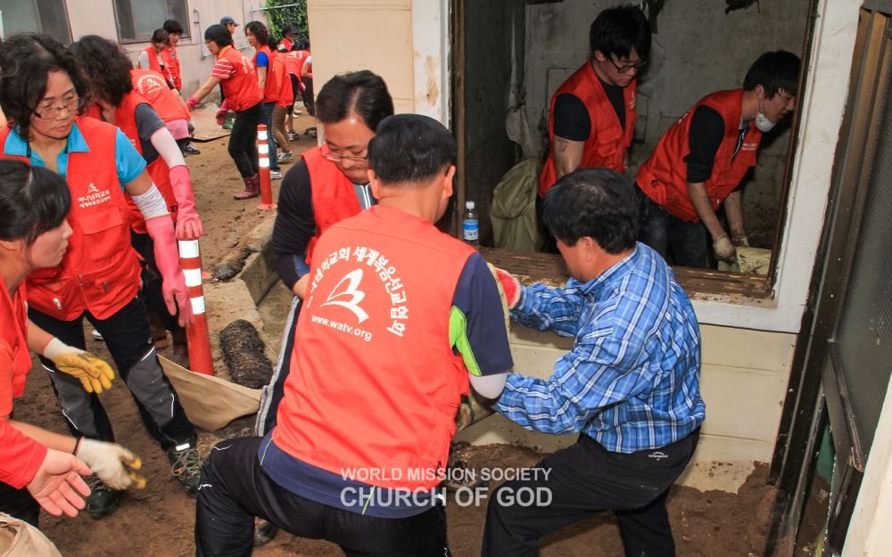 기장군 장안읍 일대 수해복구